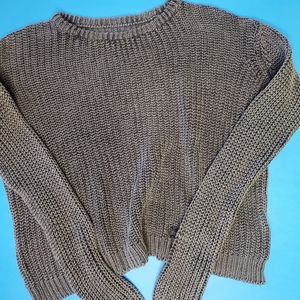 Grey knit sweater